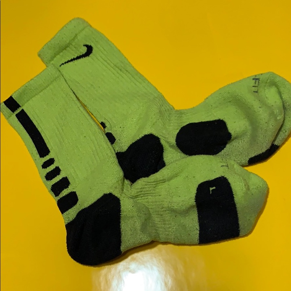 Neon Green Nike Elite Socks